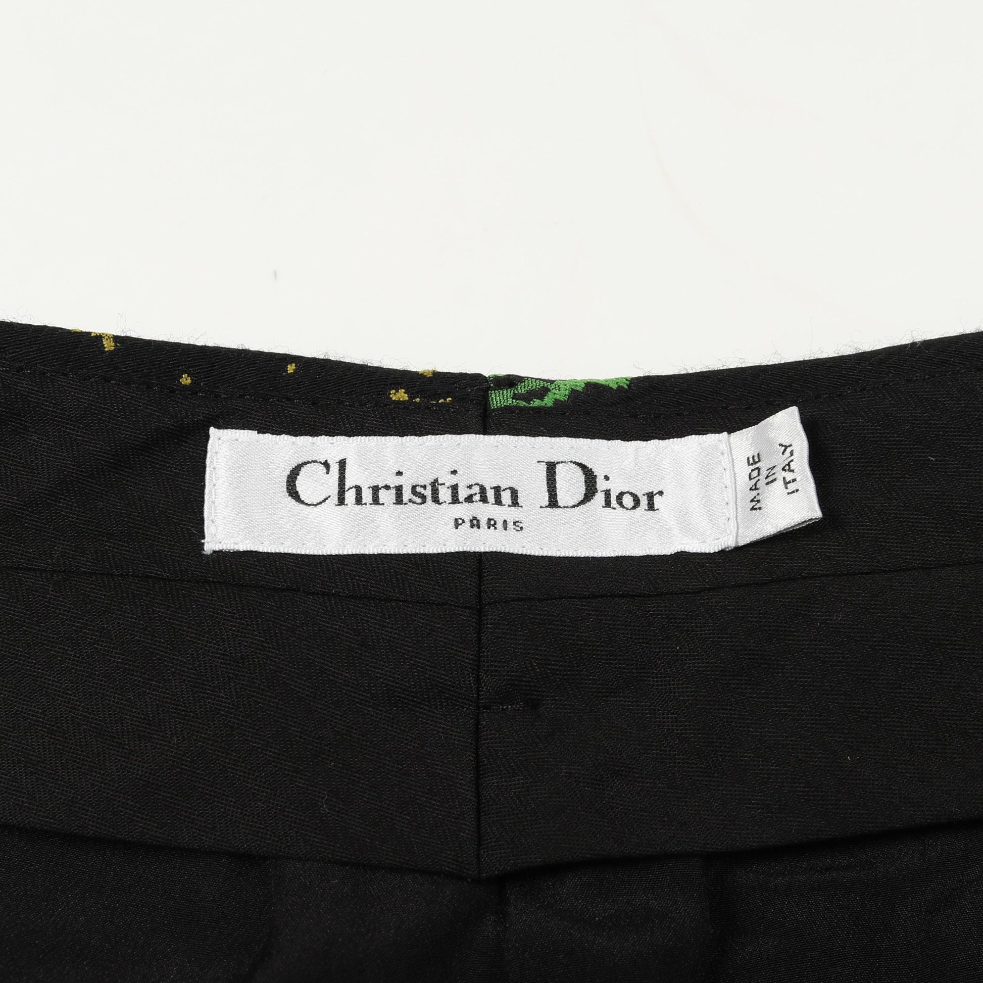 ゾディアック ピクセル パンツ 星座 総柄 ウール シルク ブラック マルチカラー クリスチャンディオール ボトムス Christian Dior