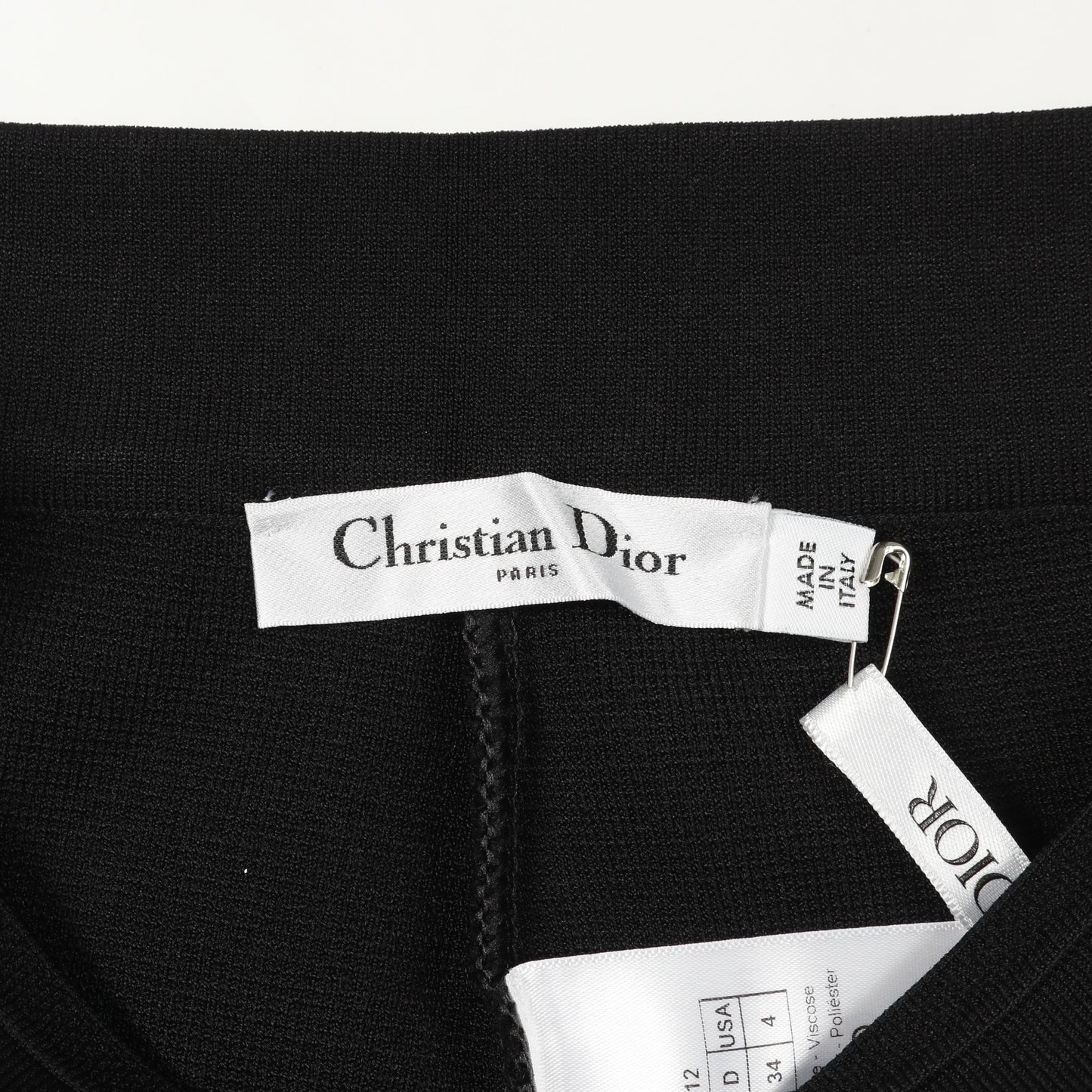 ニット ショート パンツ ロゴ ビスコース ブラック クリスチャンディオール ボトムス Christian Dior