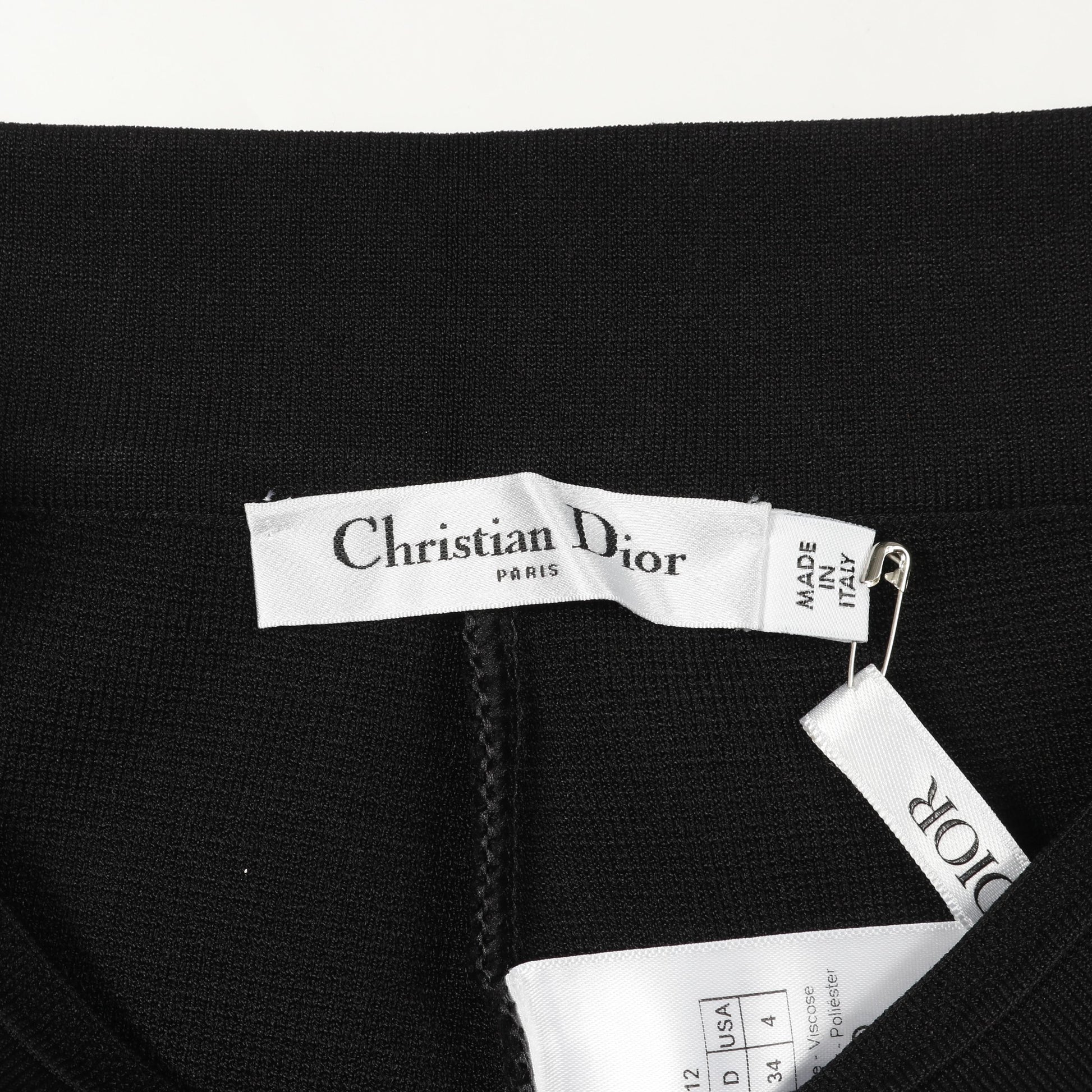ニット ショート パンツ ロゴ ビスコース ブラック クリスチャンディオール ボトムス Christian Dior