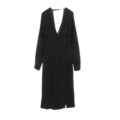 Emelia Pleated ワンピース シルク ブラック 袖ファスナー バーバリー ワンピース BURBERRY
