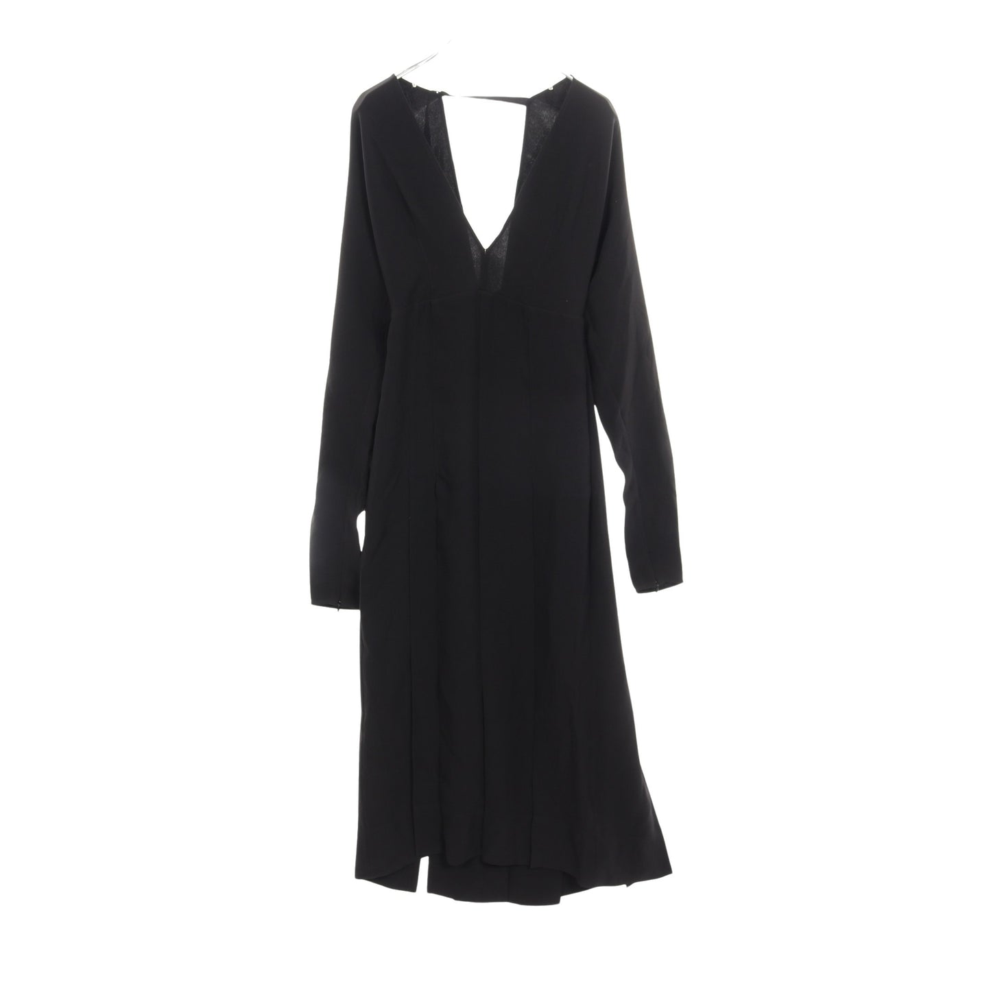 Emelia Pleated ワンピース シルク ブラック 袖ファスナー バーバリー ワンピース BURBERRY