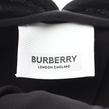 Emelia Pleated ワンピース シルク ブラック 袖ファスナー バーバリー ワンピース BURBERRY