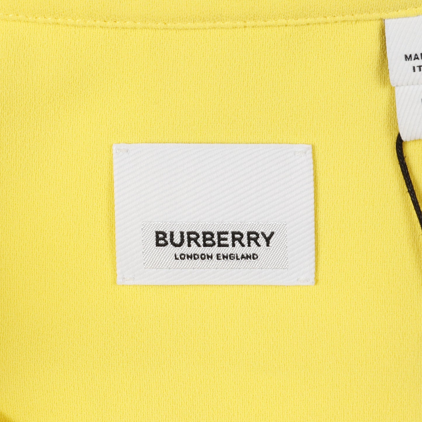 シャツ 長袖 ポリエステル イエロー バーバリー トップス BURBERRY