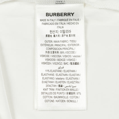 カットソー Tシャツ ビスコース ホワイト 変形デザイン バーバリー トップス BURBERRY