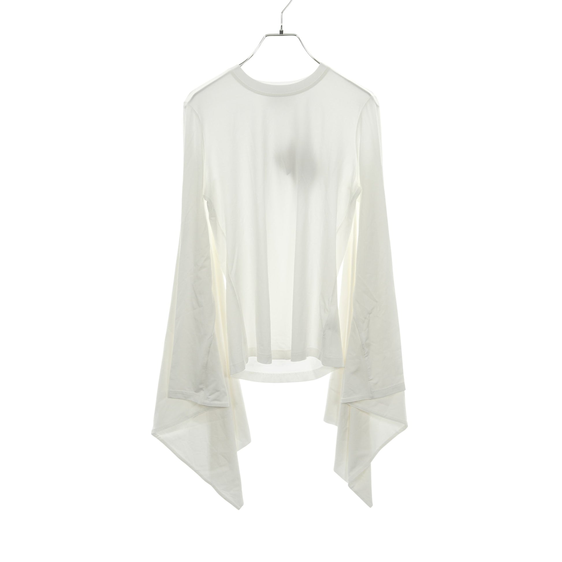カットソー Tシャツ ビスコース ホワイト 変形デザイン バーバリー トップス BURBERRY