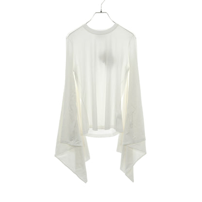 カットソー Tシャツ ビスコース ホワイト 変形デザイン バーバリー トップス BURBERRY