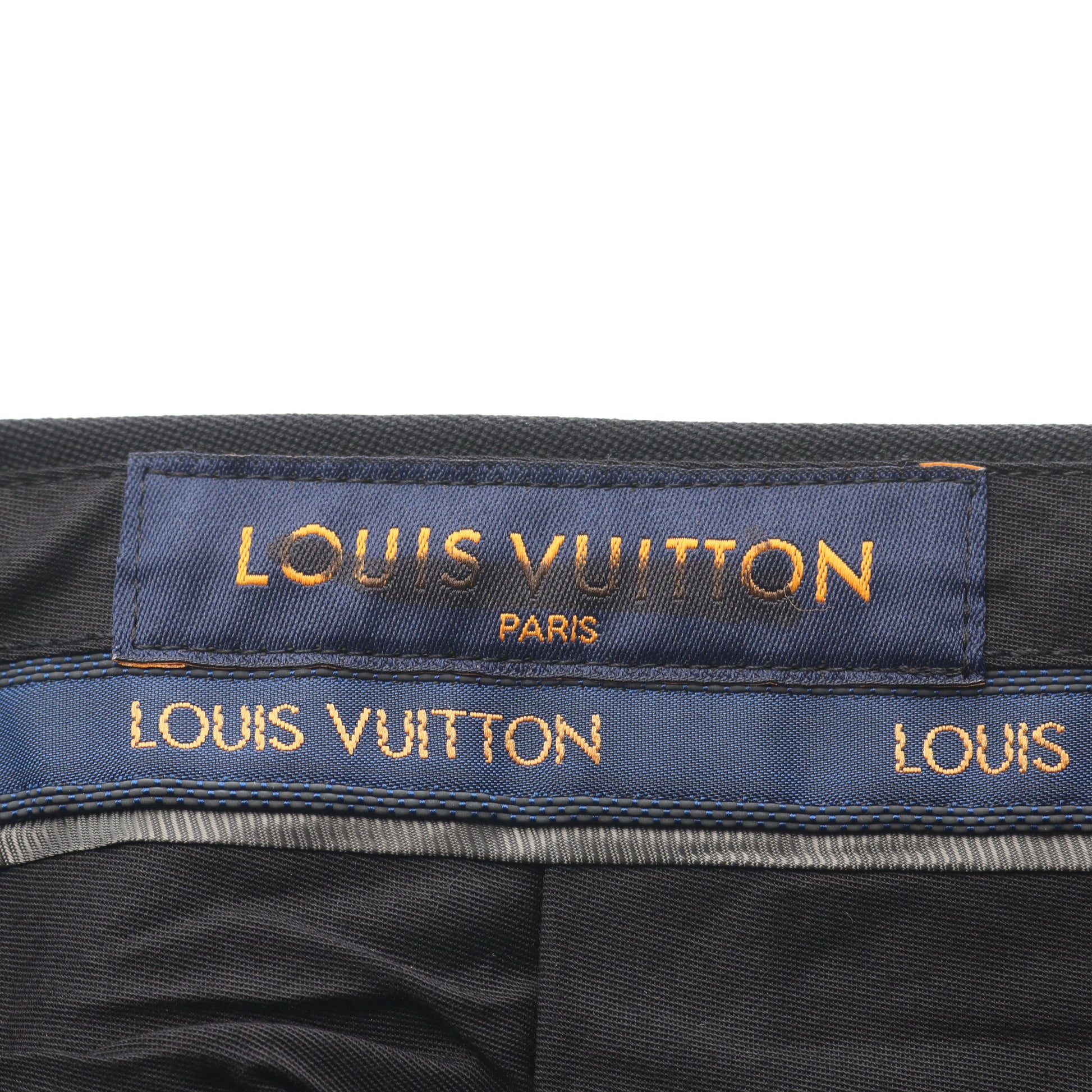 スラックス トラウザーズ ウール ブラック 裾ファスナー ルイヴィトン ボトムス LOUIS VUITTON