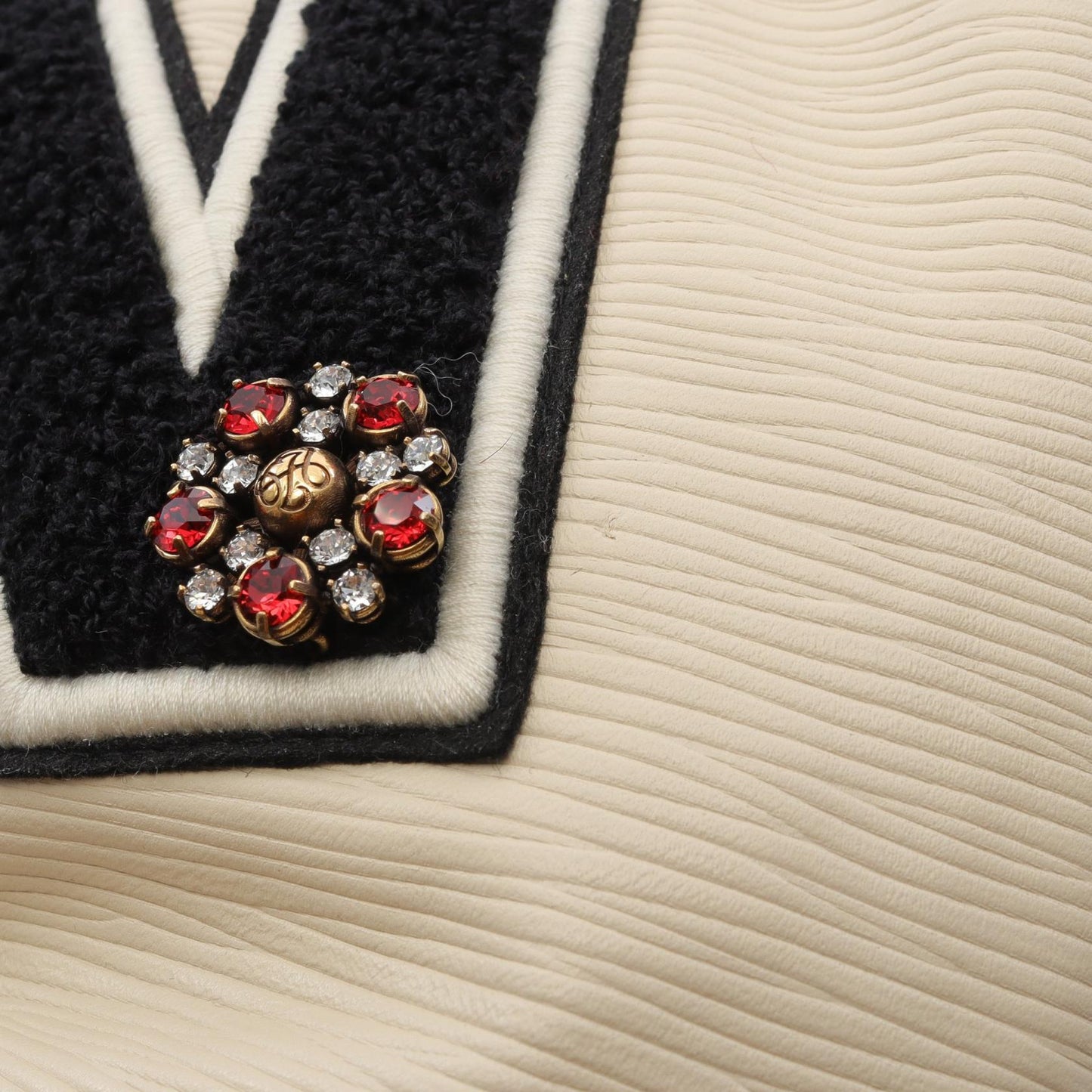 バーシティ ジャケット スタジャン ウール レザー ボルドー アイボリー マルチカラー ルイヴィトン アウター LOUIS VUITTON