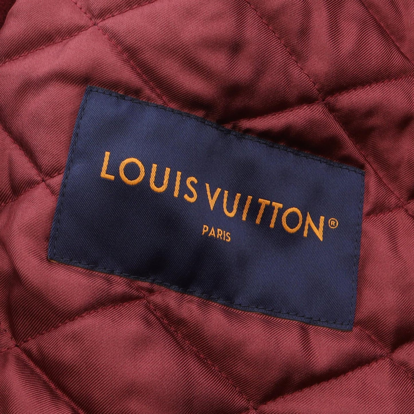 バーシティ ジャケット スタジャン ウール レザー ボルドー アイボリー マルチカラー ルイヴィトン アウター LOUIS VUITTON