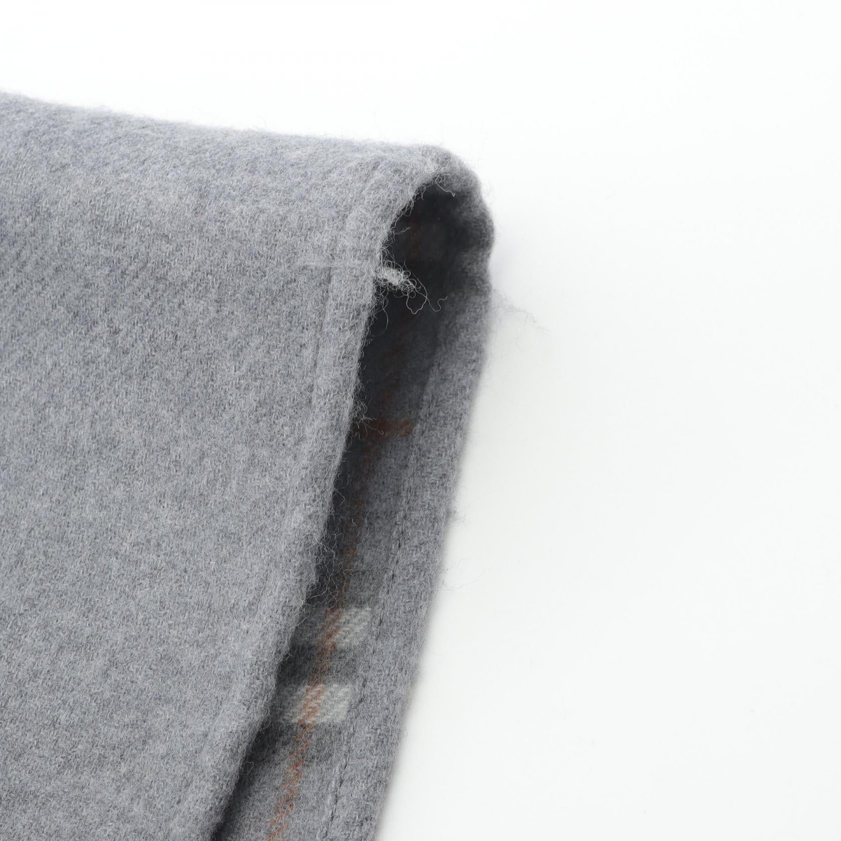 ケープ ポンチョ チェック ウール グレー リバーシブル バーバリー アウター BURBERRY