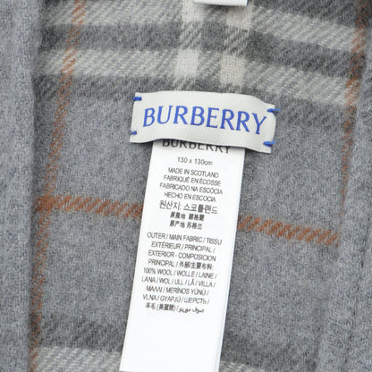 ケープ ポンチョ チェック ウール グレー リバーシブル バーバリー アウター BURBERRY