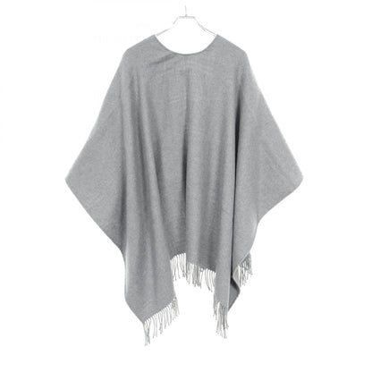 ケープ ポンチョ チェック ウール グレー リバーシブル バーバリー アウター BURBERRY