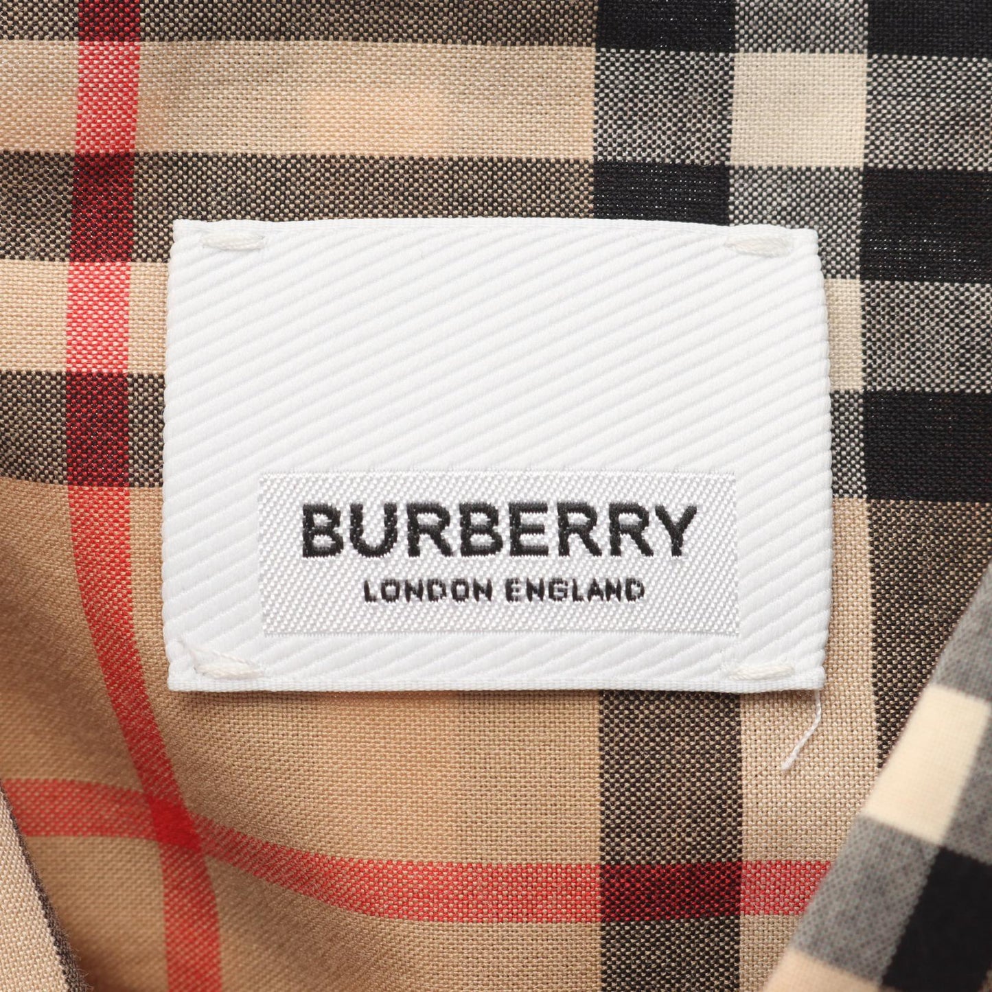 ノバチェック シャツ 長袖 ロゴプリント コットン ベージュ マルチカラー バーバリー トップス BURBERRY