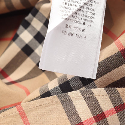 ノバチェック シャツ 長袖 ロゴプリント コットン ベージュ マルチカラー バーバリー トップス BURBERRY