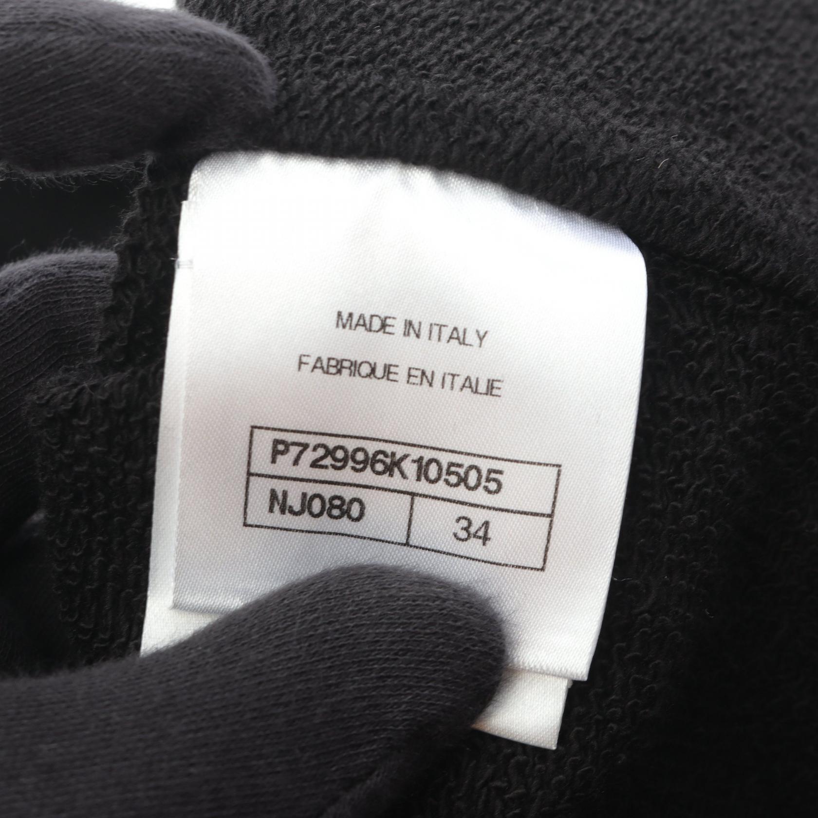 ココマーク ツイード トレーナー スウェットシャツ コットン ブラック