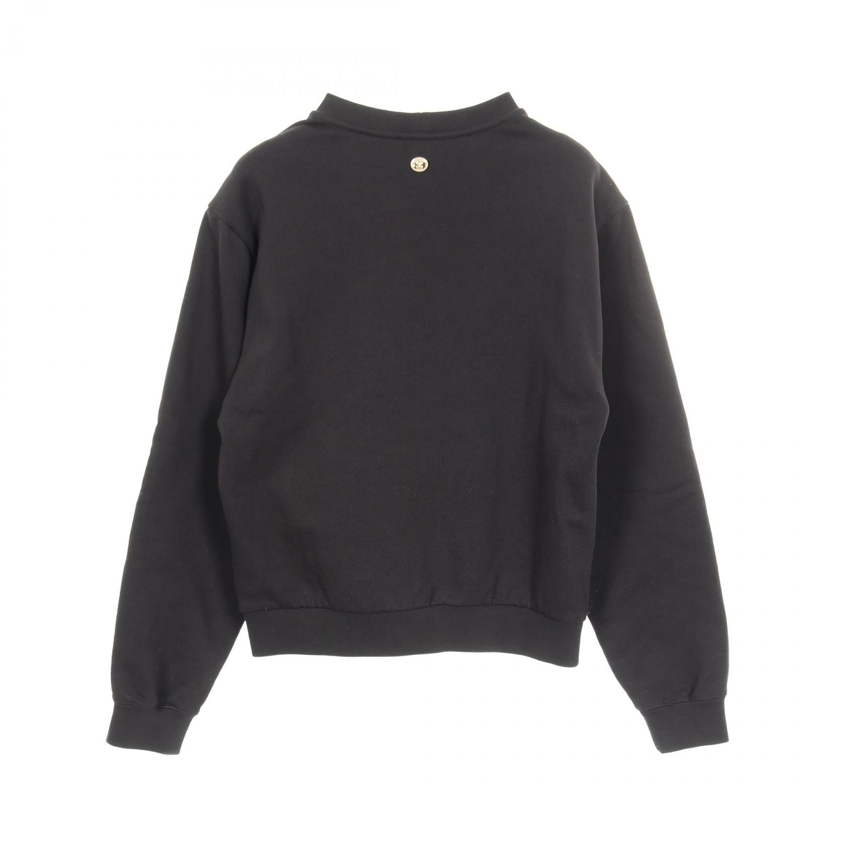 ココマーク ツイード トレーナー スウェットシャツ コットン ブラック