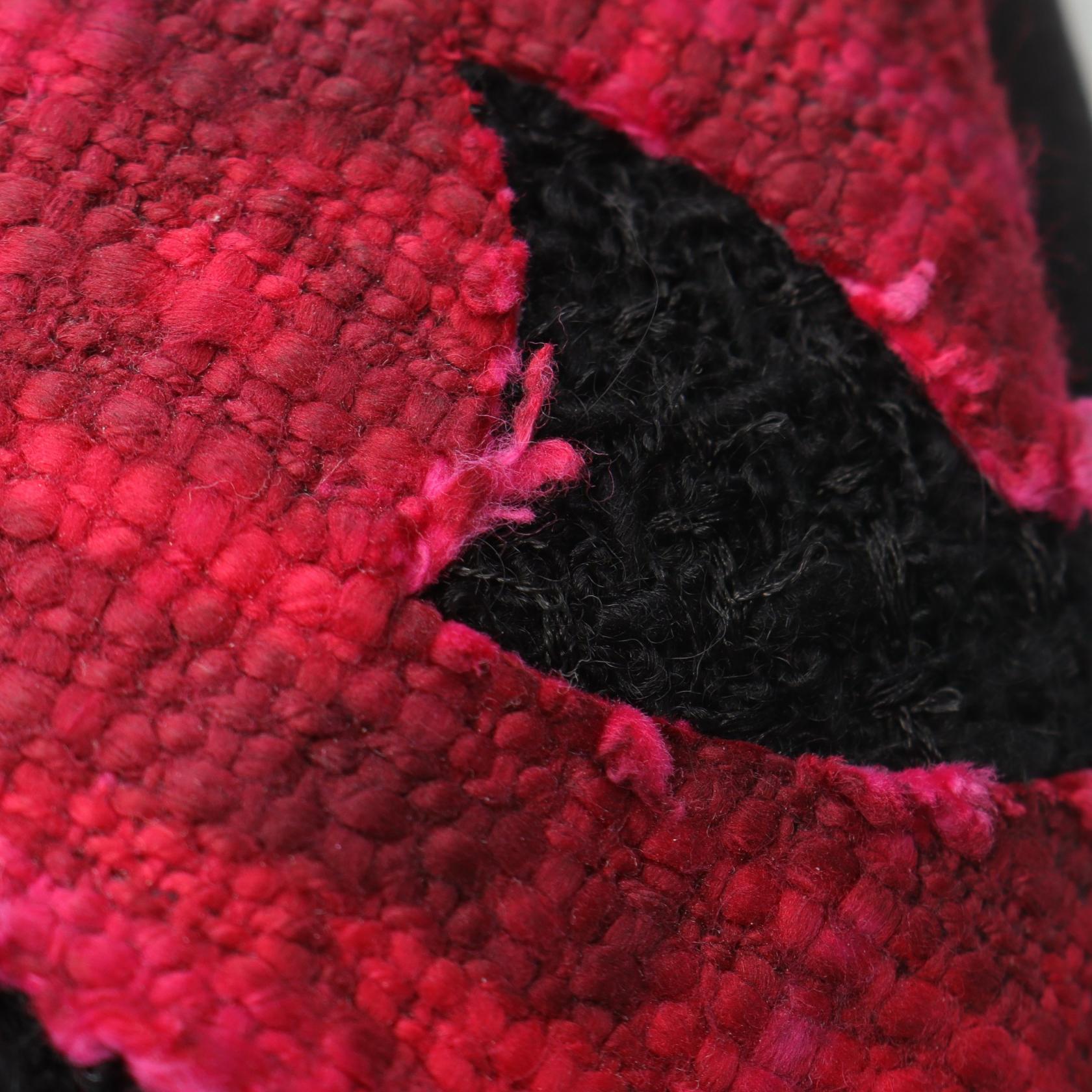 年末セール✩CHANEL ロゴタイツ 黒紫と赤 ココマーク ツイード トレーナー スウェットシャツ コットン ブラック