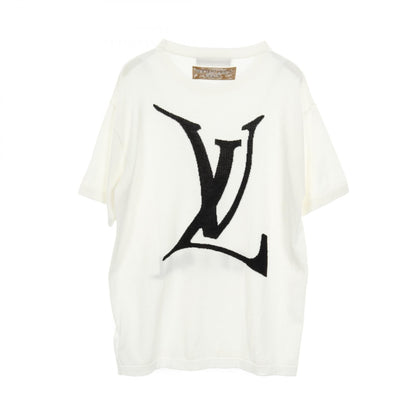 END GOAL エンドゴールLV ニット クルーネック 半袖 コットン オフホワイト ブラック ルイヴィトン トップス LOUIS VUITTON