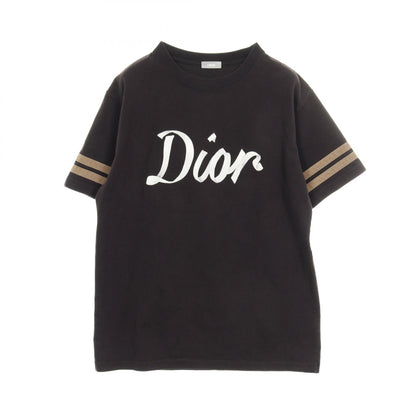 Tシャツ クルーネック 半袖 ロゴ刺繍 コットン ブラック ディオール トップス DIOR