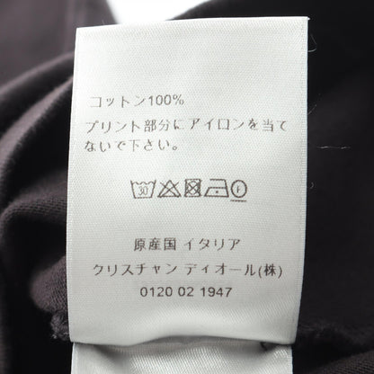 Tシャツ クルーネック 半袖 ロゴ刺繍 コットン ブラック ディオール トップス DIOR