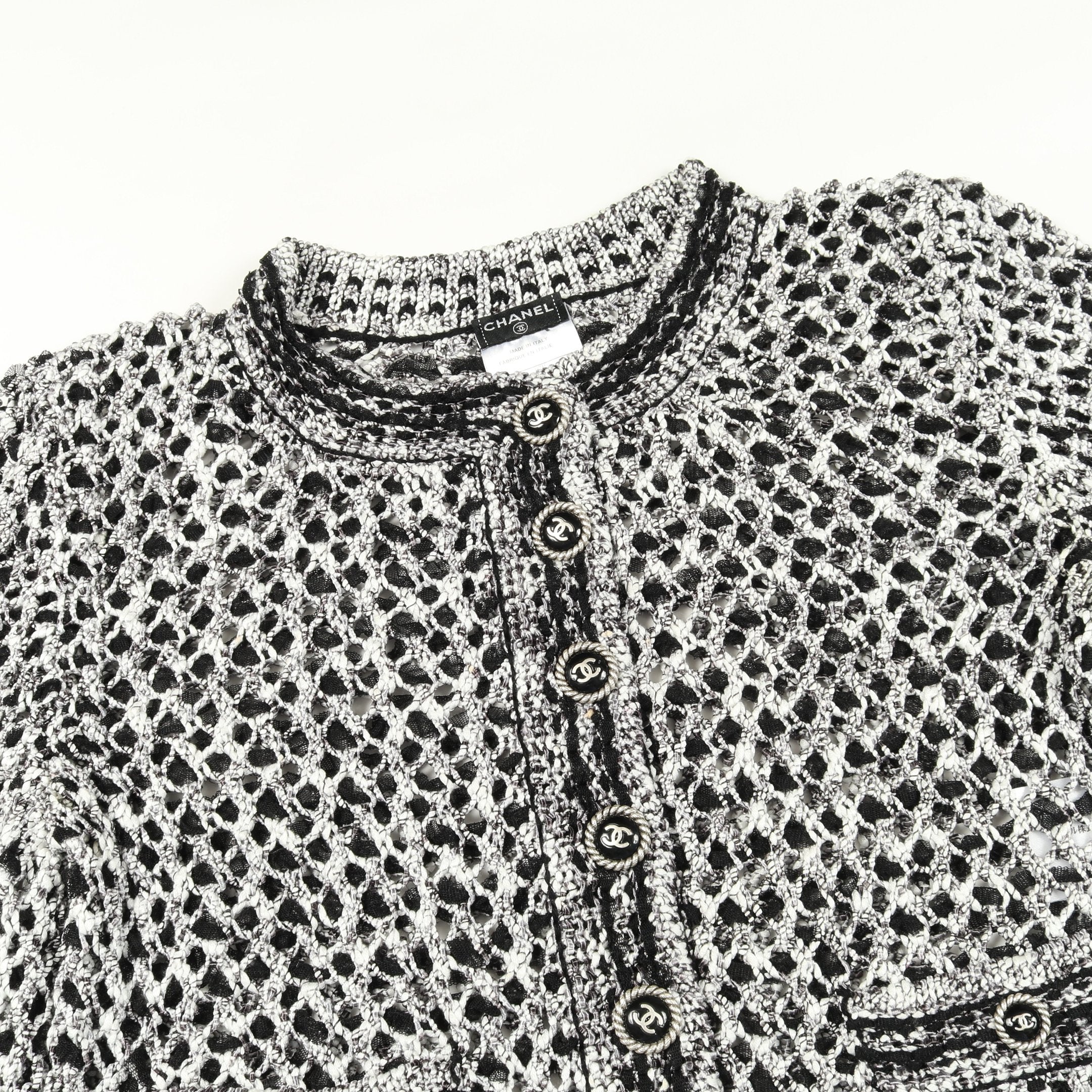 ココマークボタン シースルー カーディガン レーヨン ナイロン