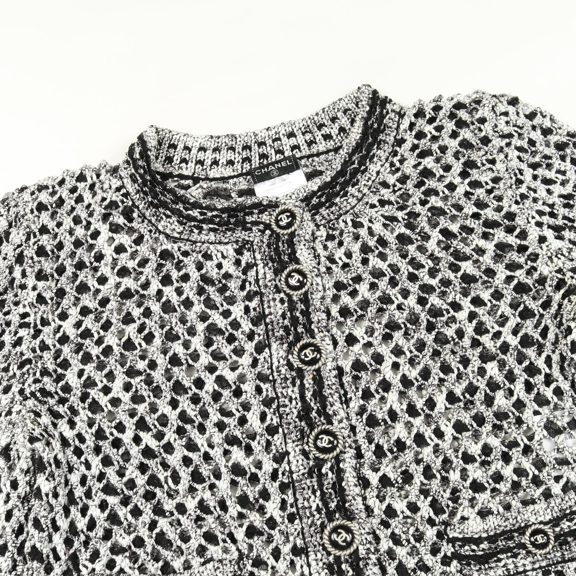 ココマークボタン シースルー カーディガン レーヨン ナイロン  