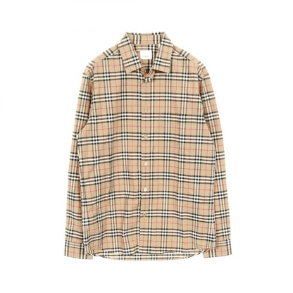 ノバチェック シャツ 長袖 コットン ベージュ マルチカラー バーバリー トップス BURBERRY