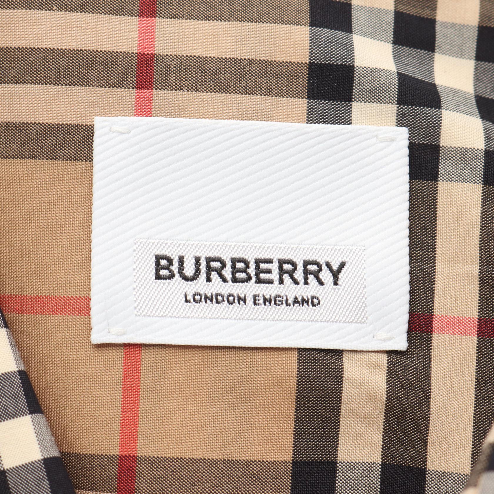 ノバチェック シャツ 長袖 コットン ベージュ マルチカラー バーバリー トップス BURBERRY