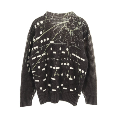 sacai × INTERSTELLAR カーディガン 総柄 ウール ブラック アイボリー グリーン サカイ トップス sacai