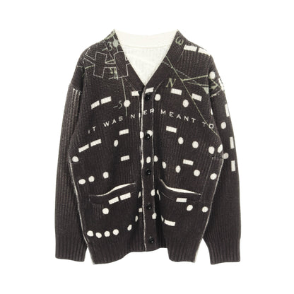 sacai × INTERSTELLAR カーディガン 総柄 ウール ブラック アイボリー グリーン サカイ トップス sacai