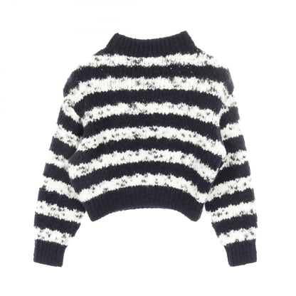 ココマークボタン ニット ボーダー カシミヤ ウール ネイビー ホワイト シャネル トップス CHANEL