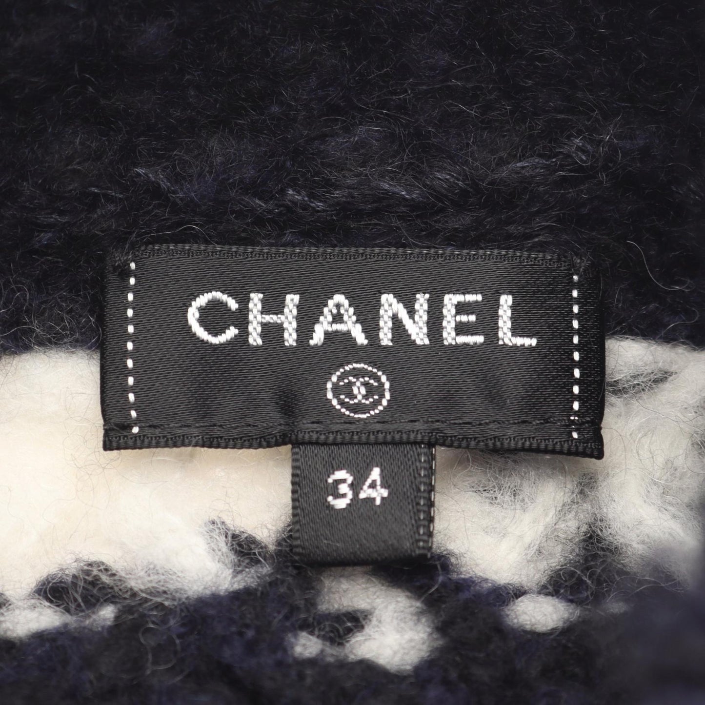 ココマークボタン ニット ボーダー カシミヤ ウール ネイビー ホワイト シャネル トップス CHANEL
