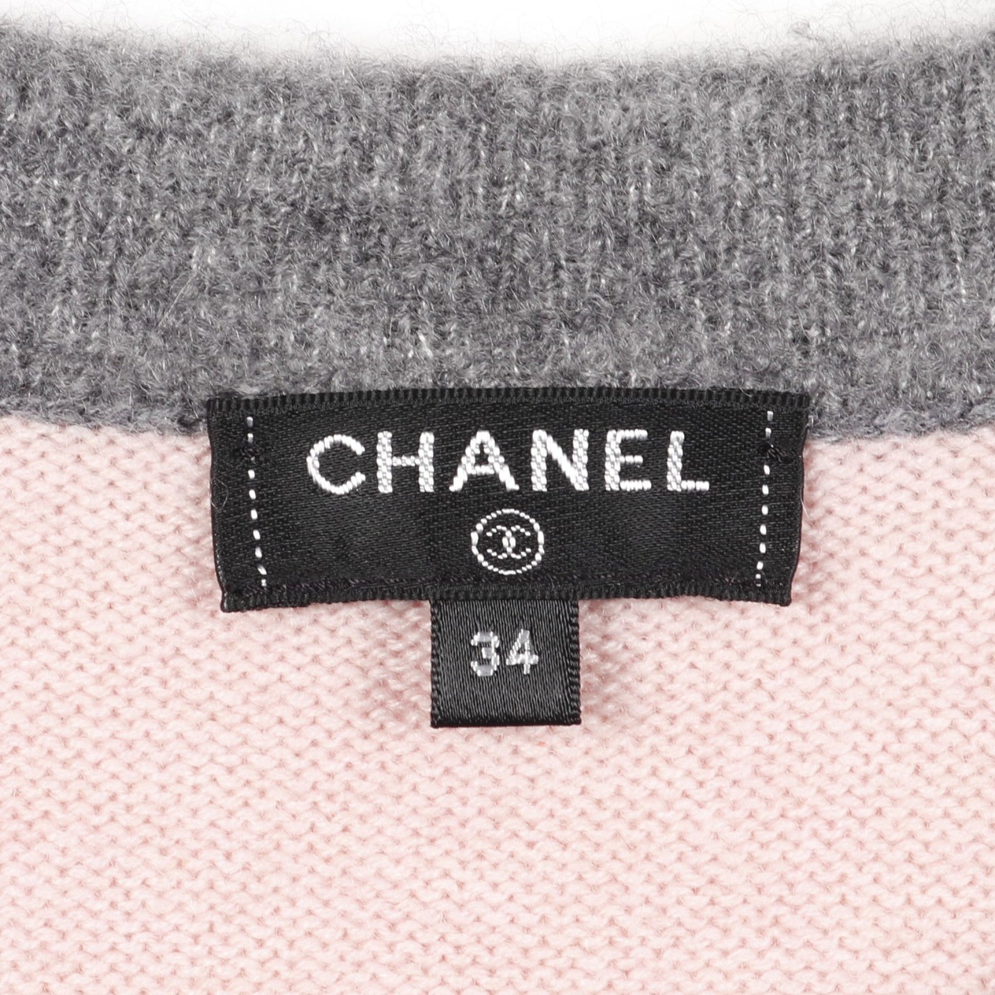 ココマークボタン ニット カーディガン カシミヤ ピンク グレー シャネル トップス CHANEL