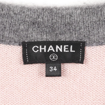 ココマークボタン ニット カーディガン カシミヤ ピンク グレー シャネル トップス CHANEL
