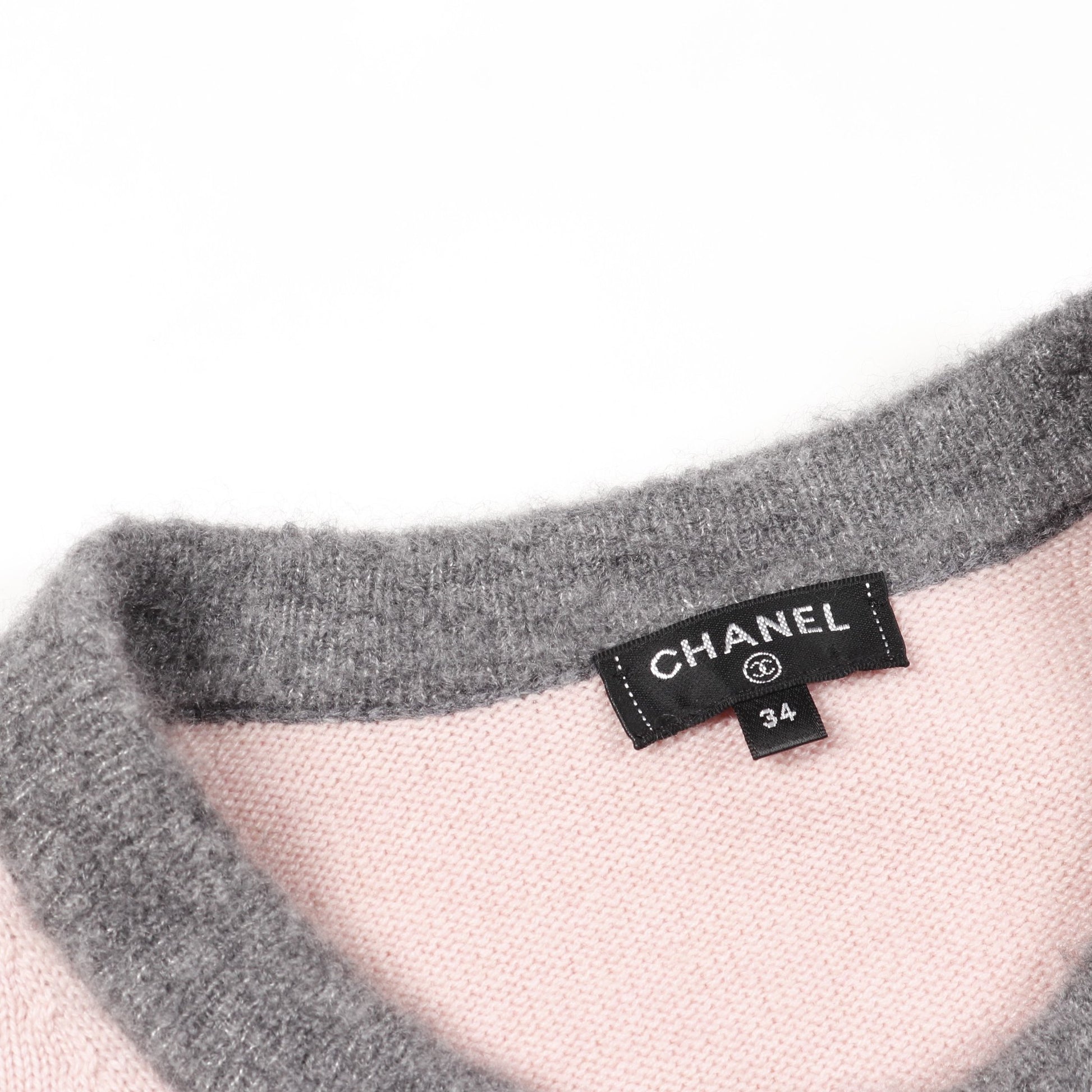 ココマークボタン ニット カーディガン カシミヤ ピンク グレー シャネル トップス CHANEL