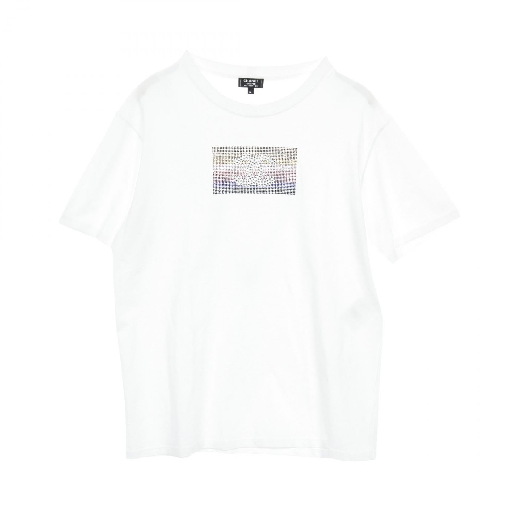 ココマーク Tシャツ クルーネック 半袖 ラインストーン コットン