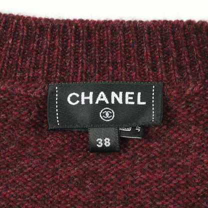 ココマーク ニット ロゴワッペン カシミヤ ボルドー シャネル トップス CHANEL