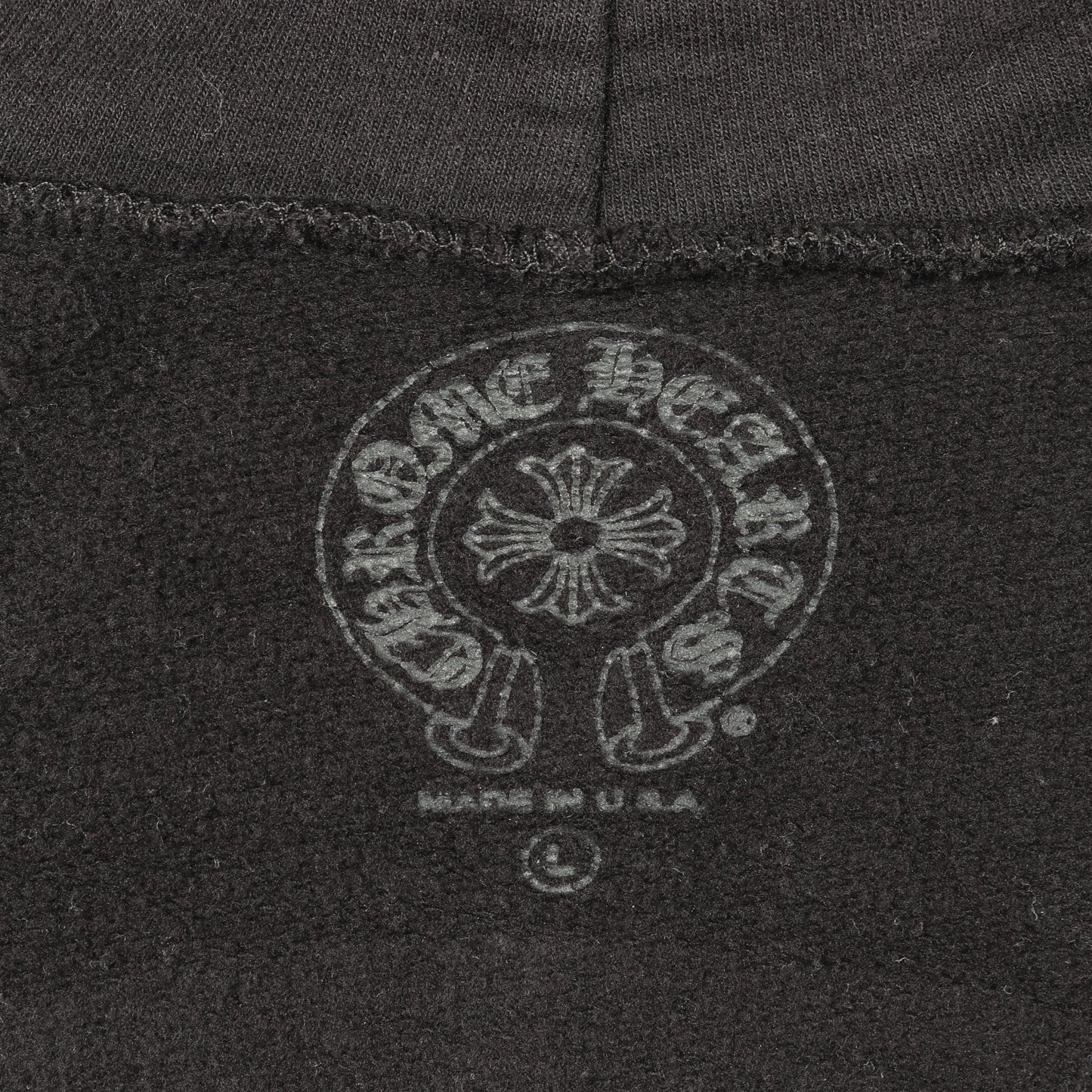 ジップアップパーカー ロゴ プリント バックロゴ コットン ブラック クロムハーツ トップス Chrome Hearts