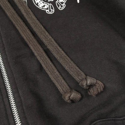 ジップアップパーカー ロゴ プリント バックロゴ コットン ブラック クロムハーツ トップス Chrome Hearts