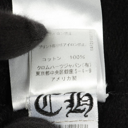 ジップアップパーカー ロゴ プリント バックロゴ コットン ブラック クロムハーツ トップス Chrome Hearts