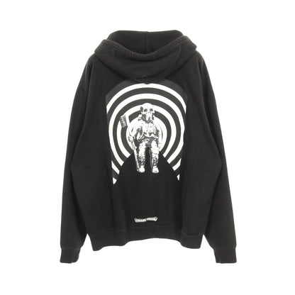 ジップアップパーカー ロゴ プリント バックロゴ コットン ブラック クロムハーツ トップス Chrome Hearts