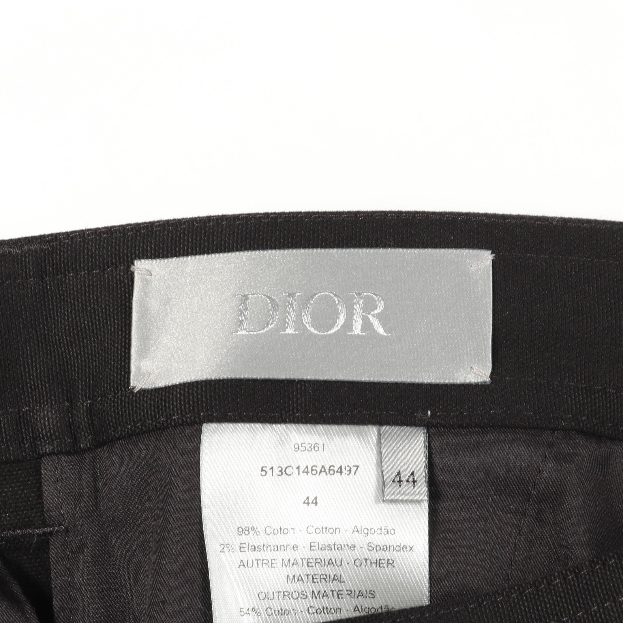 DIOR AND LEWIS HAMILTON カーゴパンツ コットン ブラック 切替