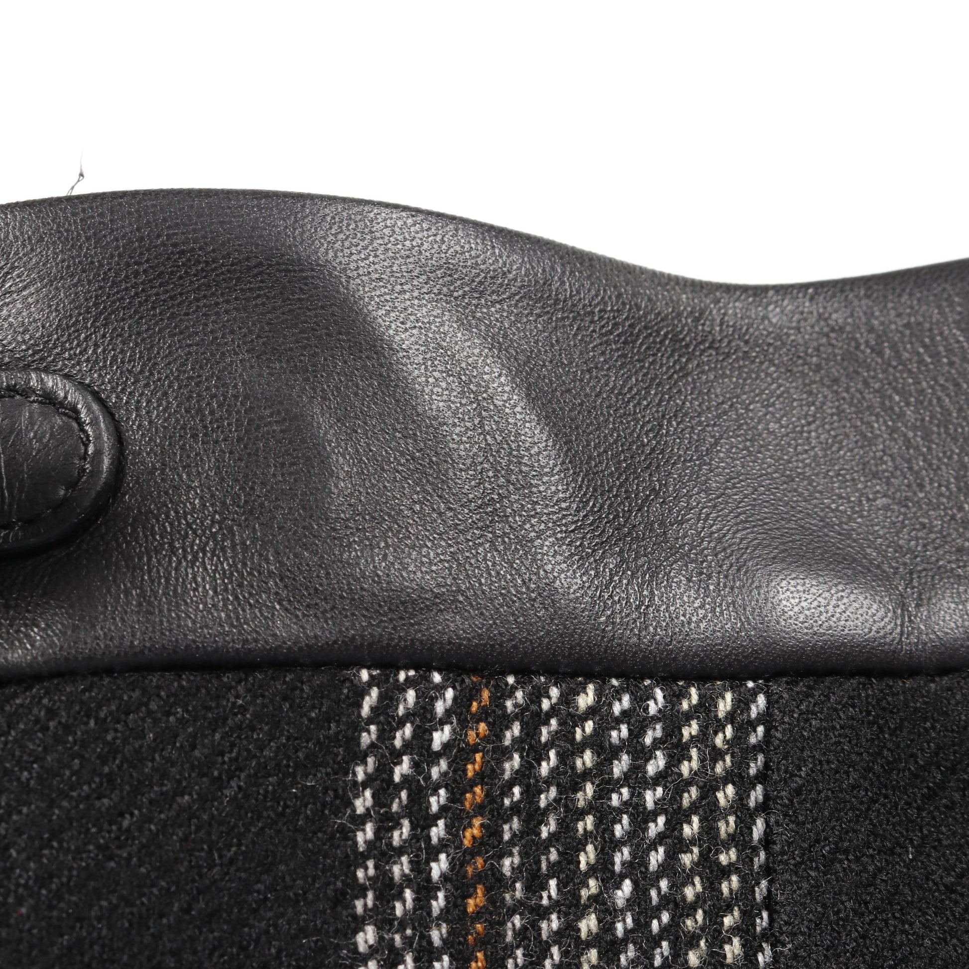 スカート チェック ウール ブラック マルチカラー エルメス ボトムス HERMES