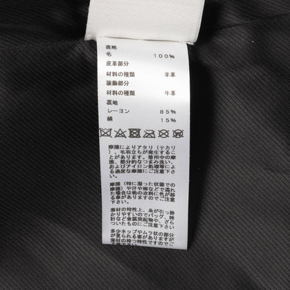 スカート チェック ウール ブラック マルチカラー エルメス ボトムス HERMES