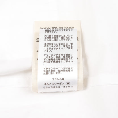 シャツワンピース コットン ホワイト エルメス ワンピース HERMES