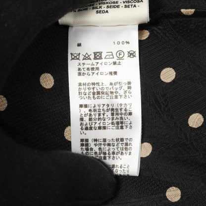 ツイルレーヌ ワンピース ドット柄 シルク ブラック ブラウン エルメス ワンピース HERMES