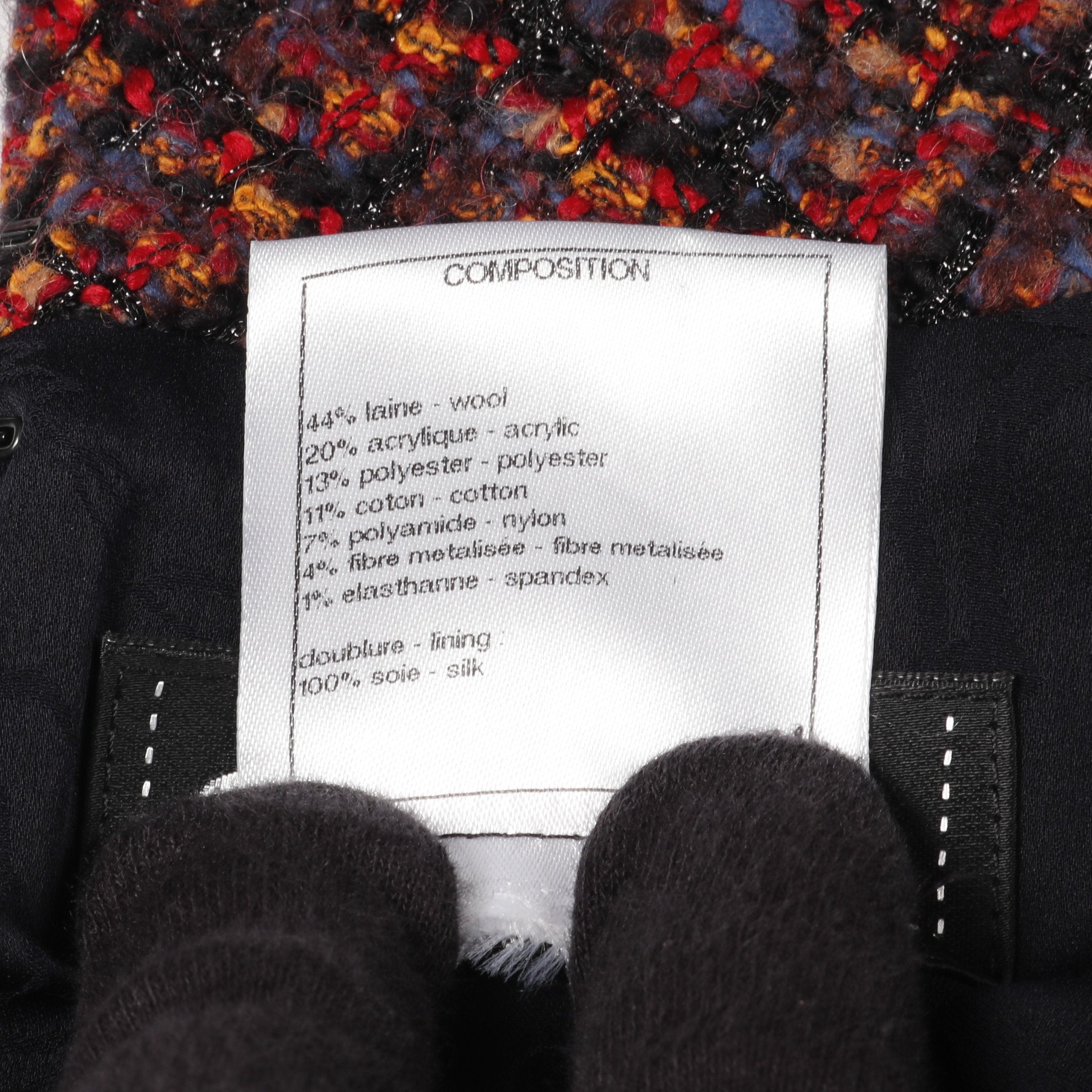 ココマークボタン ツイード ワンピース ハイネック 七分袖 ウール