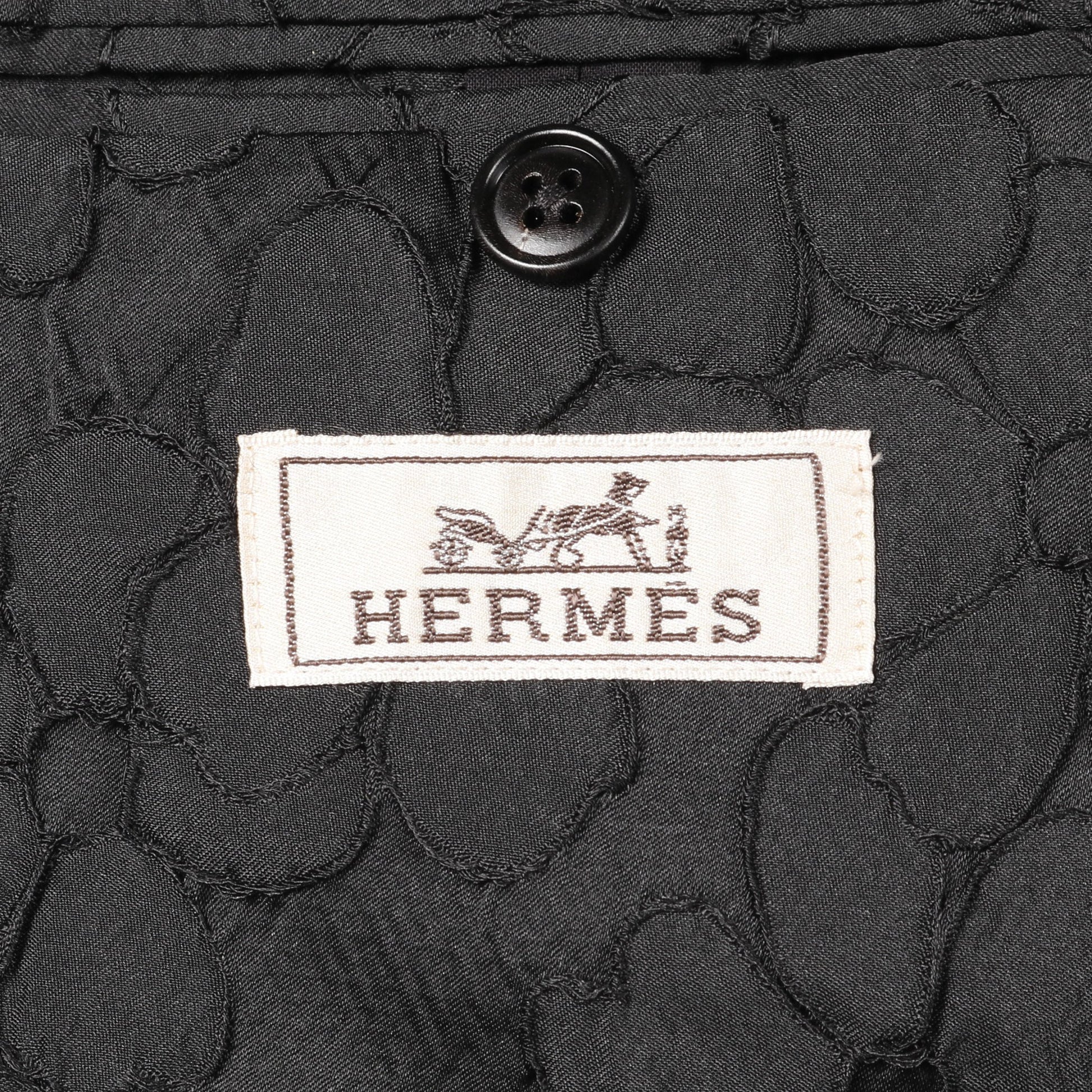 テーラードジャケット 花柄 ブラック エルメス アウター HERMES