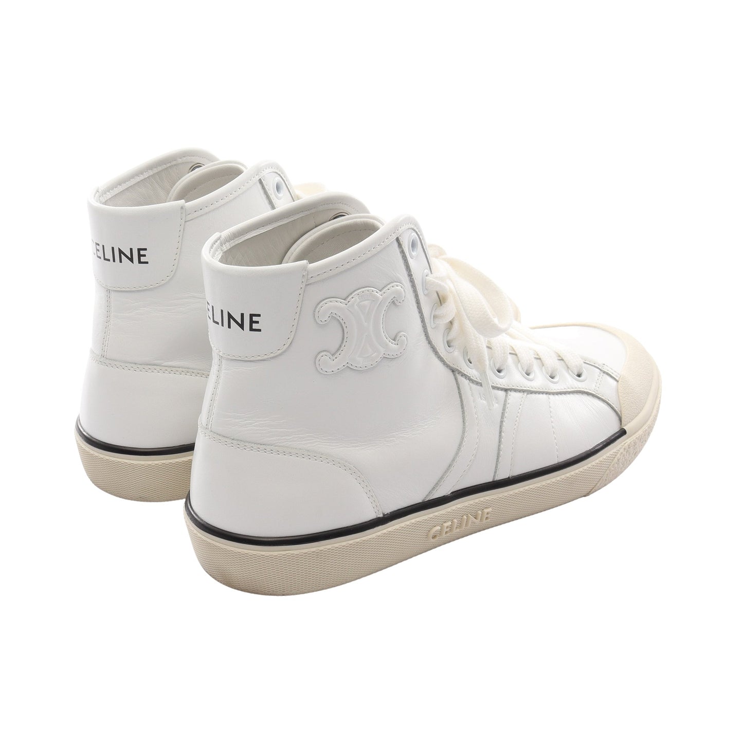 トリオンフ ハイカットスニーカー レザー ホワイト セリーヌ シューズ CELINE