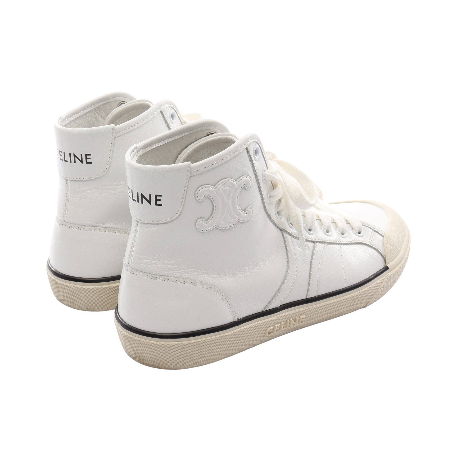 トリオンフ ハイカットスニーカー レザー ホワイト セリーヌ シューズ CELINE